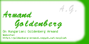 armand goldenberg business card